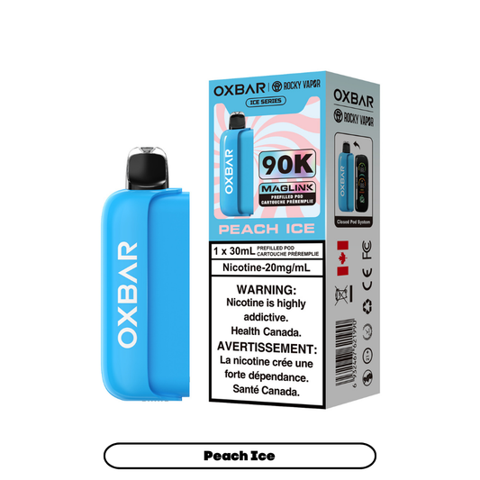 Rocky Vapor Oxbar Maglink - Ice Series - Peach Ice (4pc/Carton) [Federal] {Prefilled Pods}