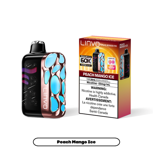 Linvo Rave 60000 Pro - Peach Mango Ice (4pc/Carton) [Federal]