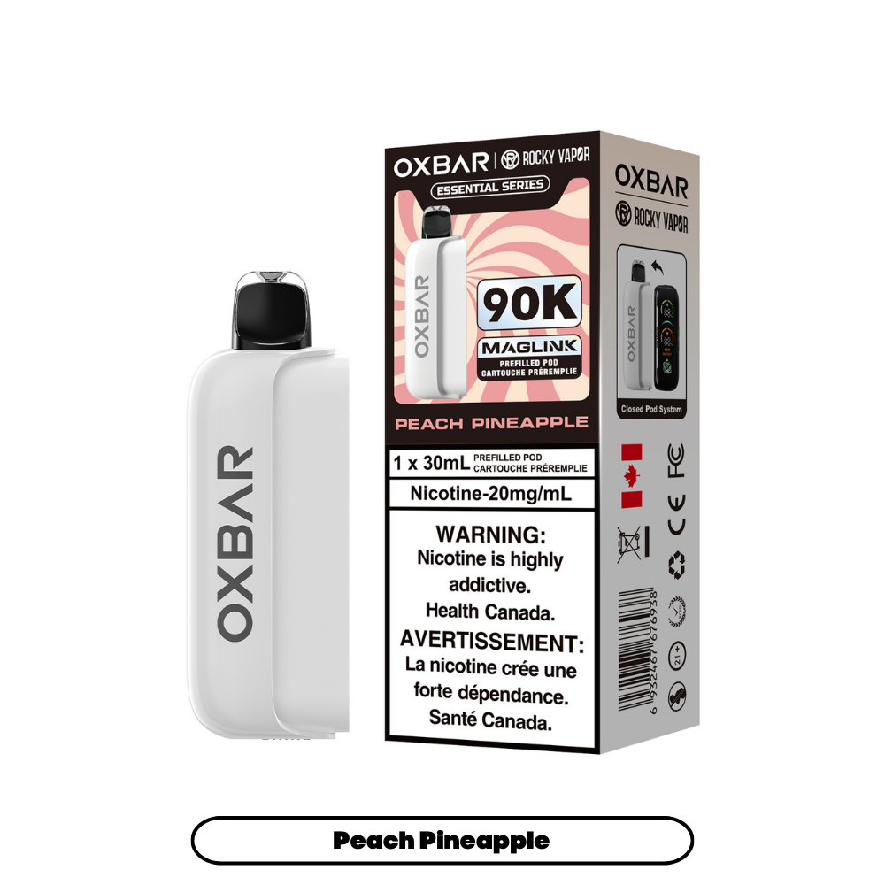 Rocky Vapor Oxbar Maglink - Essential Series - Peach Pineapple (4pc/Carton) [Federal] {Prefilled Pods}