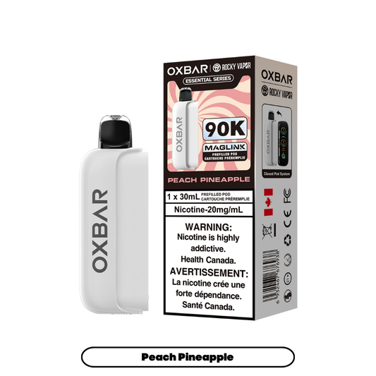 Rocky Vapor Oxbar Maglink - Essential Series - Peach Pineapple (4pc/Carton) [Federal] {Prefilled Pods}