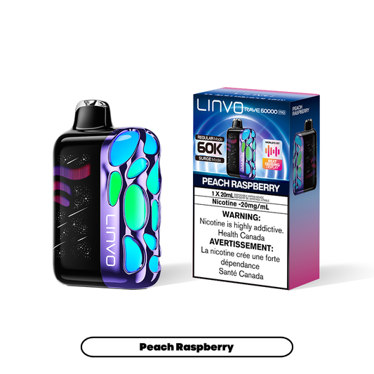 Linvo Rave 60000 Pro - Peach Raspberry (4pc/Carton) [Federal]
