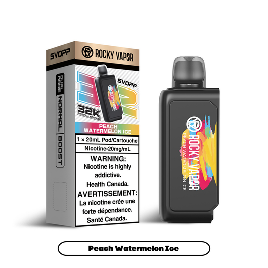 Rocky Vapor Svopp [Prefilled Pods] 32K - Peach Watermelon Ice (4pc/Carton) [Federal]