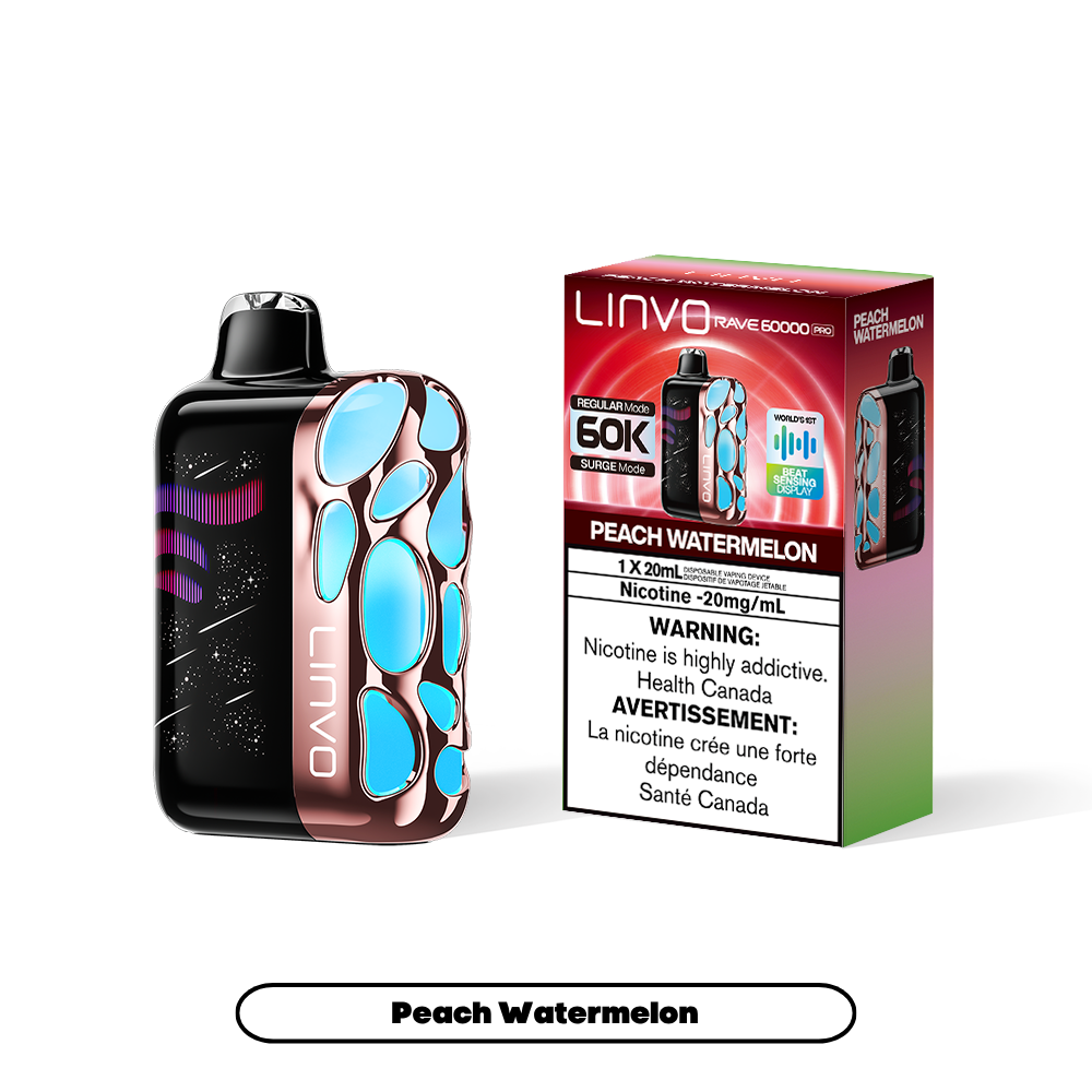 Linvo Rave 60000 Pro - Peach Watermelon (4pc/Carton) [Federal]