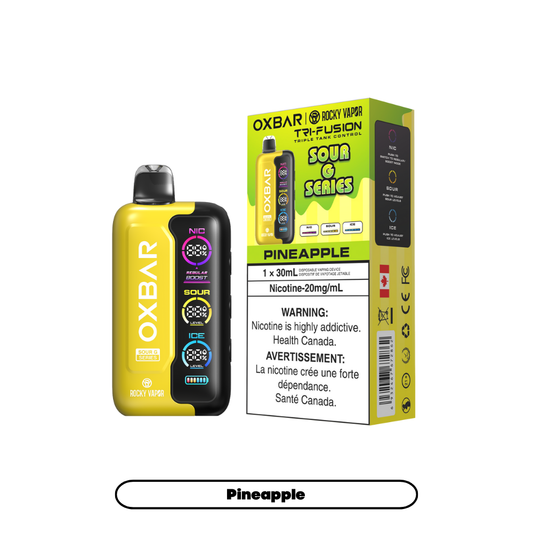 Rocky Vapor Oxbar Tri Fusion - Sour G Series - Pineapple (5pc/Carton) [Federal]