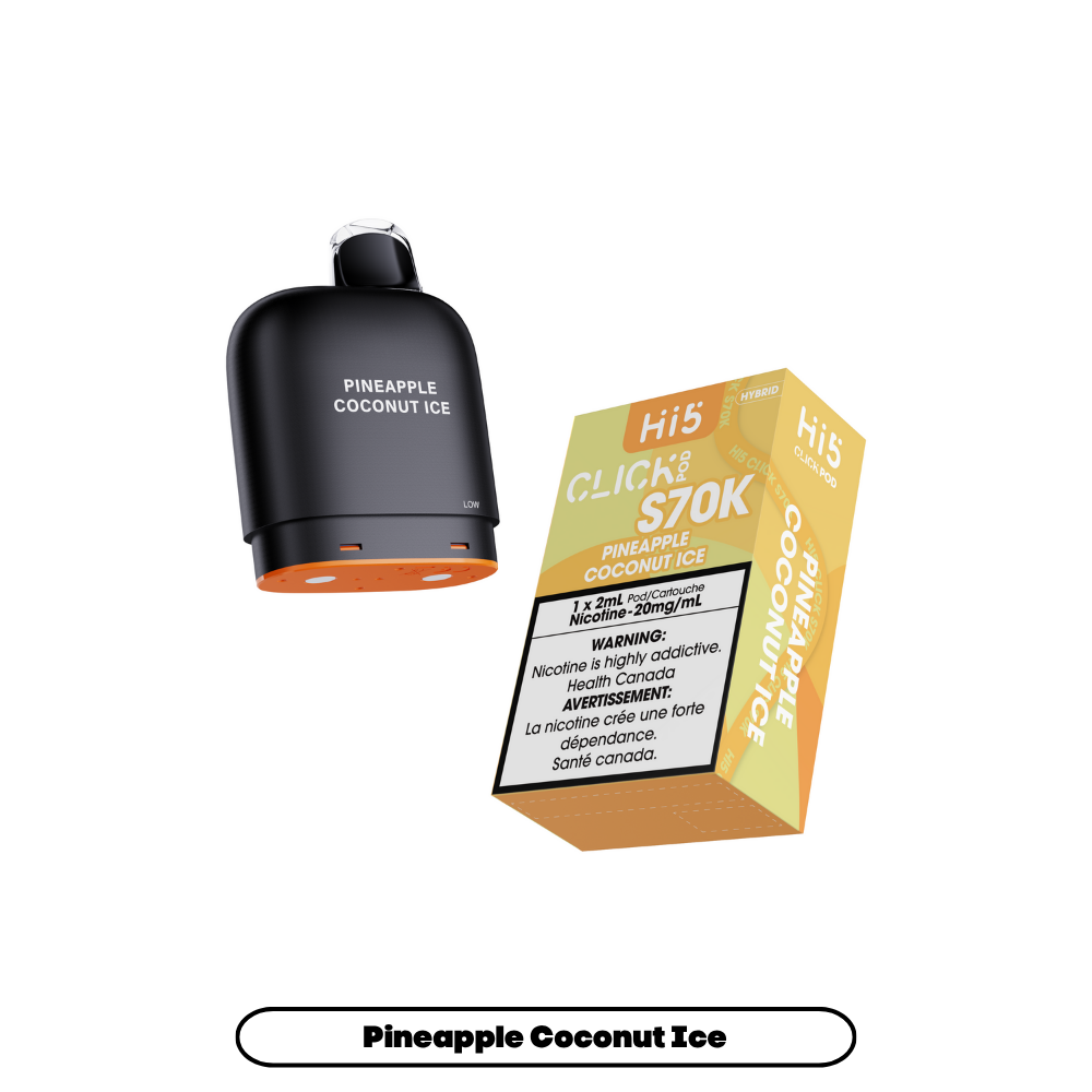Hi5 Click S70k -  Pineapple Coconut Ice (4pc/Carton) {Prefilled Pods} [Federal]