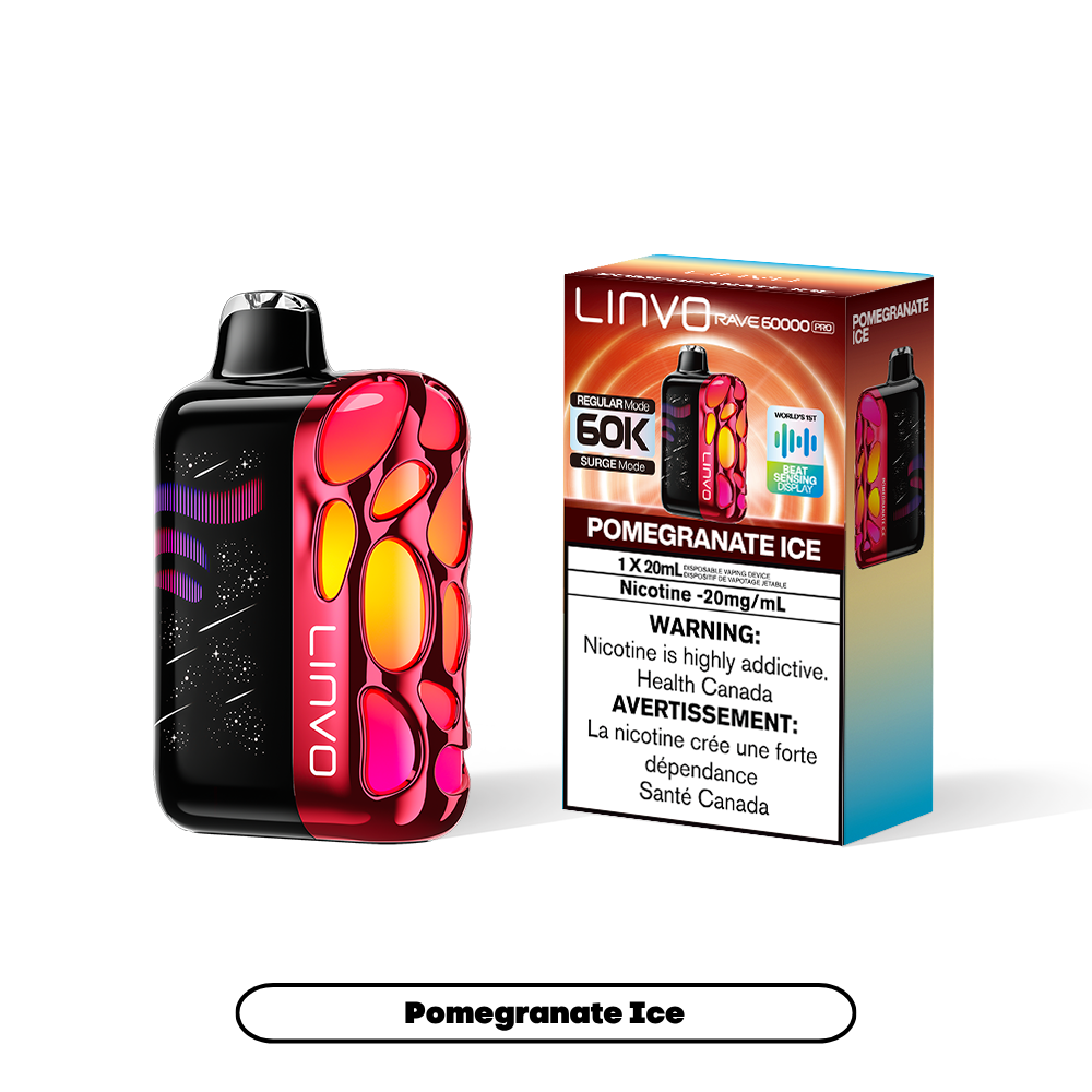 Linvo Rave 60000 Pro - Pomegranate Ice (4pc/Carton) [Federal]