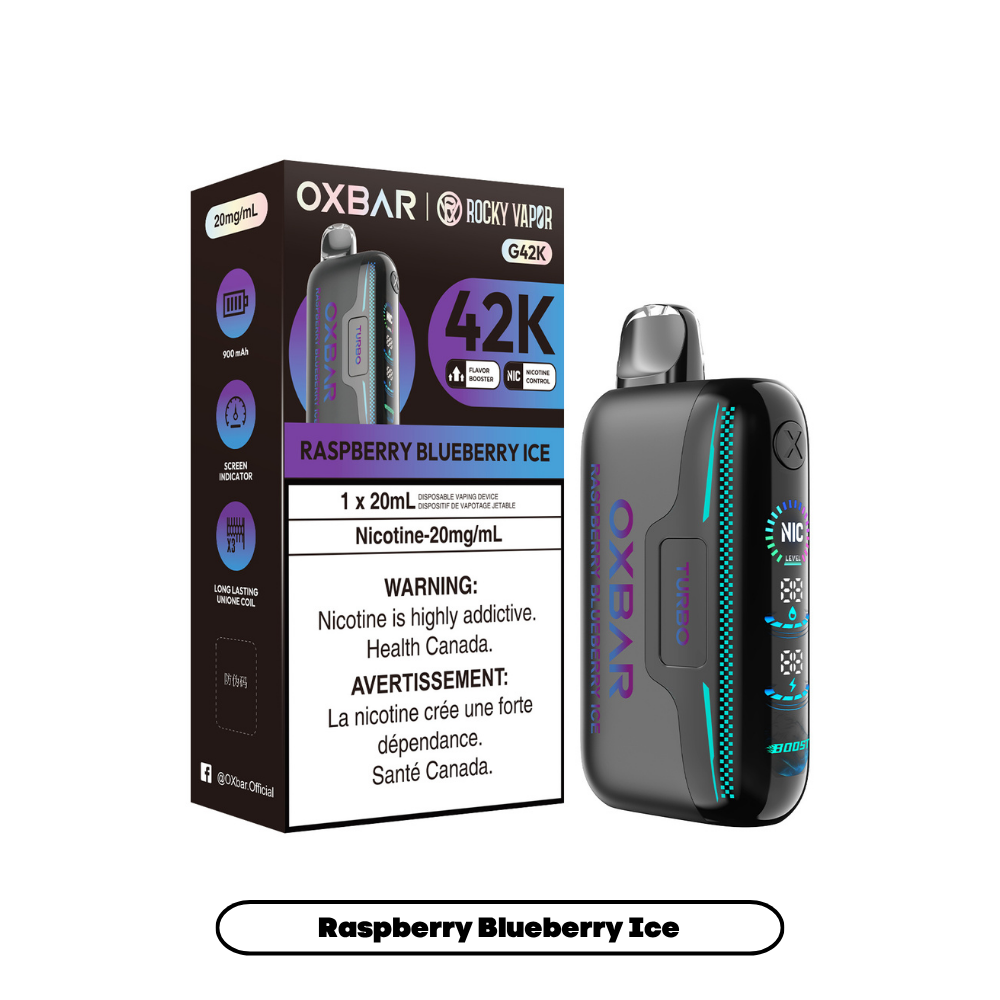 Rocky Vapor Oxbar G42K - Raspberry Blueberry Ice (4pc/Carton) [Federal]