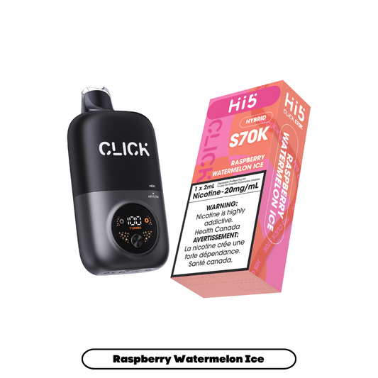 Hi5 Click S70k -  Raspberry Watermelon Ice (4pc/Carton) {Starter Kit} [Federal]
