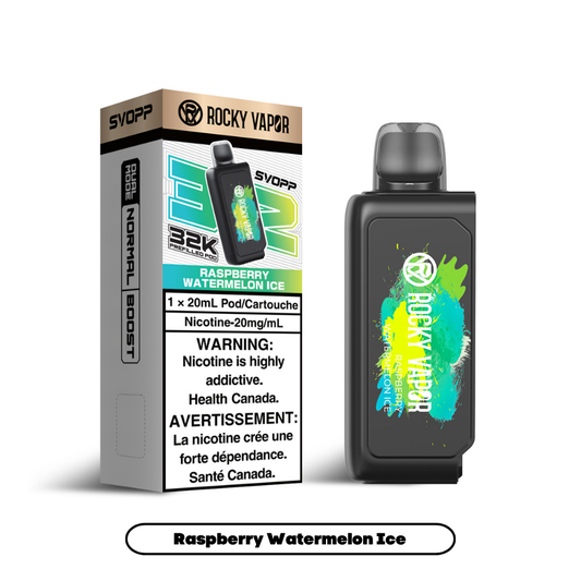 Rocky Vapor Svopp [Prefilled Pods] 32K - Raspberry Watermelon Ice (4pc/Carton) [Federal]