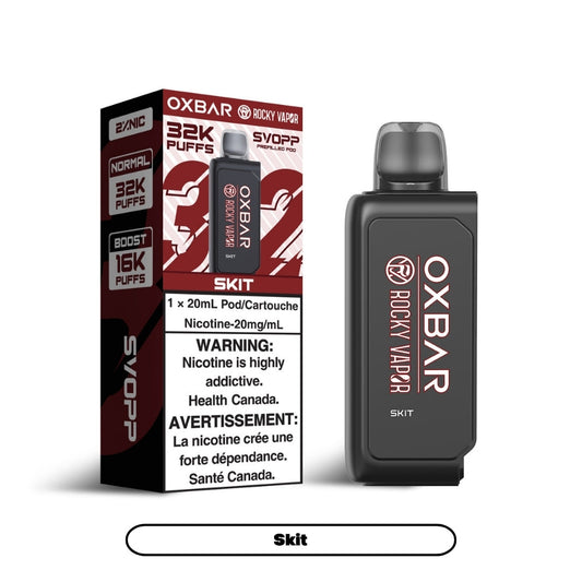 Svopp Rocky Vapor Oxbar [Prefilled Pods] 32K - Skit (4pc/Carton) [Federal]