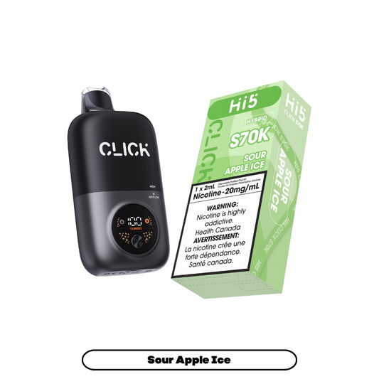 Hi5 Click S70k -  Sour Apple Ice (4pc/Carton) {Starter Kit} [Federal]