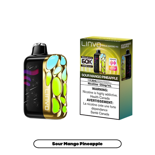 Linvo Rave 60000 Pro - Sour Mango Pineapple (4pc/Carton) [Federal]