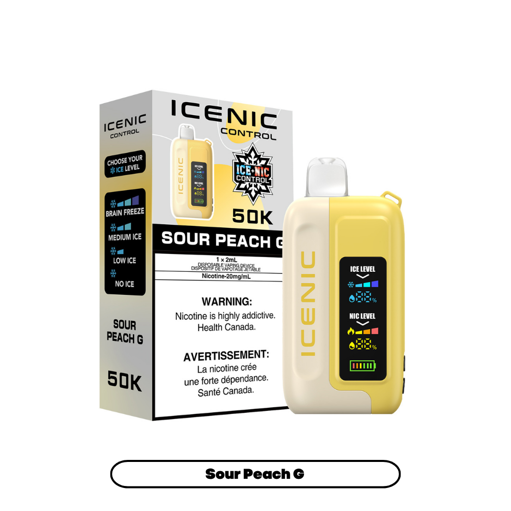 ICE NIC - Sour Peach G (5pc/Carton) [Federal]
