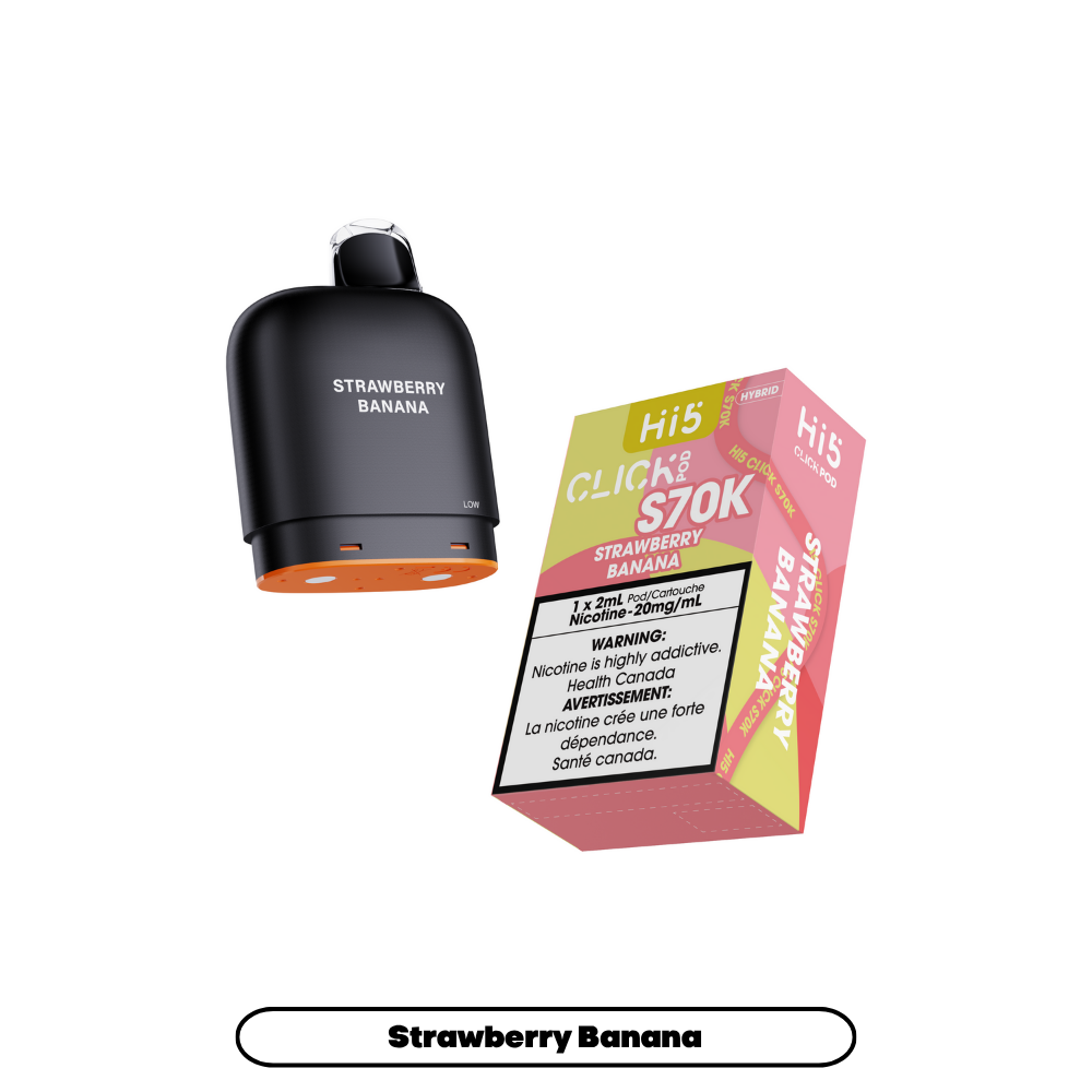 Hi5 Click S70k -  Strawberry Banana (4pc/Carton) [Federal] {Prefilled Pods}