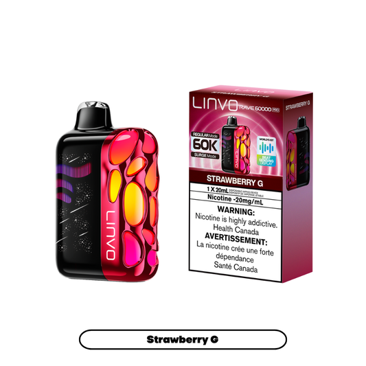 Linvo Rave 60000 Pro - Strawberry G (4pc/Carton) [Federal]