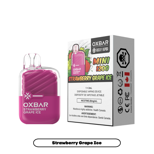 Rocky Vapor Oxbar Mini 1200 - Strawberry Grape Ice (5pc/Carton) [Federal]