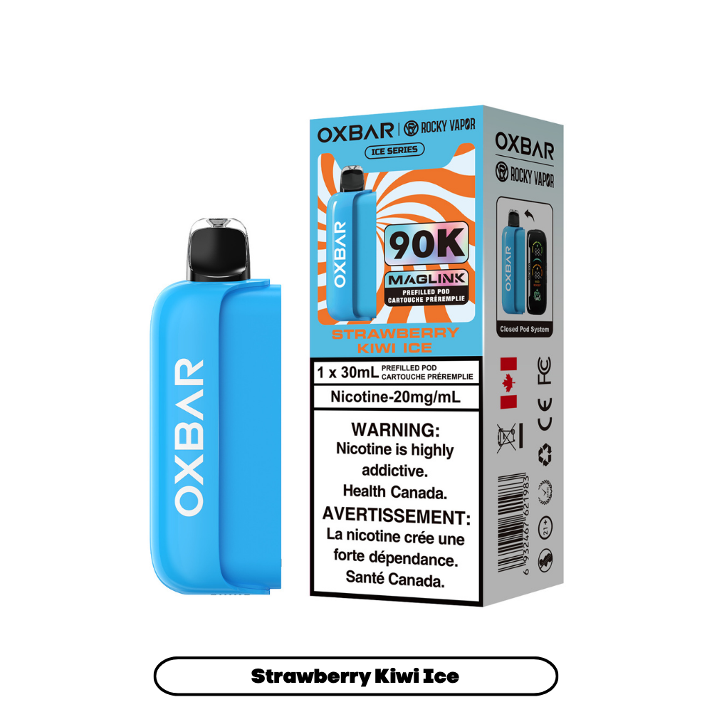 Rocky Vapor Oxbar Maglink - Ice Series - Strawberry Kiwi Ice (4pc/Carton) [Federal] {Prefilled Pods}