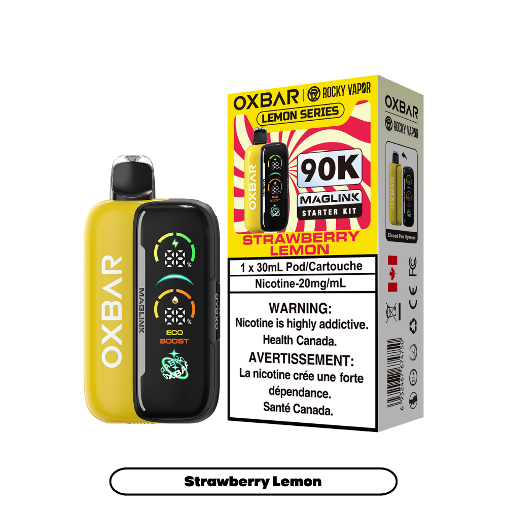 Rocky Vapor Oxbar Maglink - Lemon Series - Strawberry Lemon (4pc/Carton) [Federal] {Starter Kit}