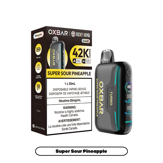Rocky Vapor Oxbar G42K - Super Sour Pineapple (4pc/Carton) [Federal]