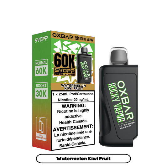 Svopp Rocky Vapor Oxbar 60K {Prefilled Pods} - Watermelon Kiwi Fruit (4pc/Carton) [Federal]