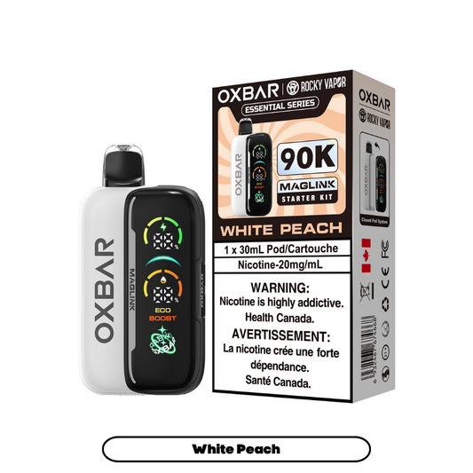 Rocky Vapor Oxbar Maglink - Essential Series - White Peach (4pc/Carton) [Federal] {Starter Kit}